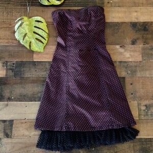 Tripp NYC Black/Red Polka Dot Strapless Corset Dress Size XS